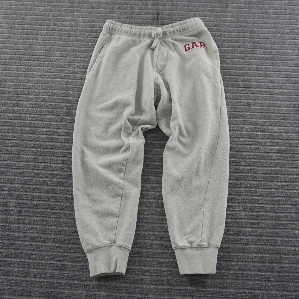 Gap Joggers Mens Size M Gray Fleece Embroidered Logo Sweatpants